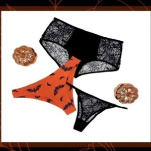 Knotty Knickers THE SPOOKY TRIO Halloween panty & thongs size S small